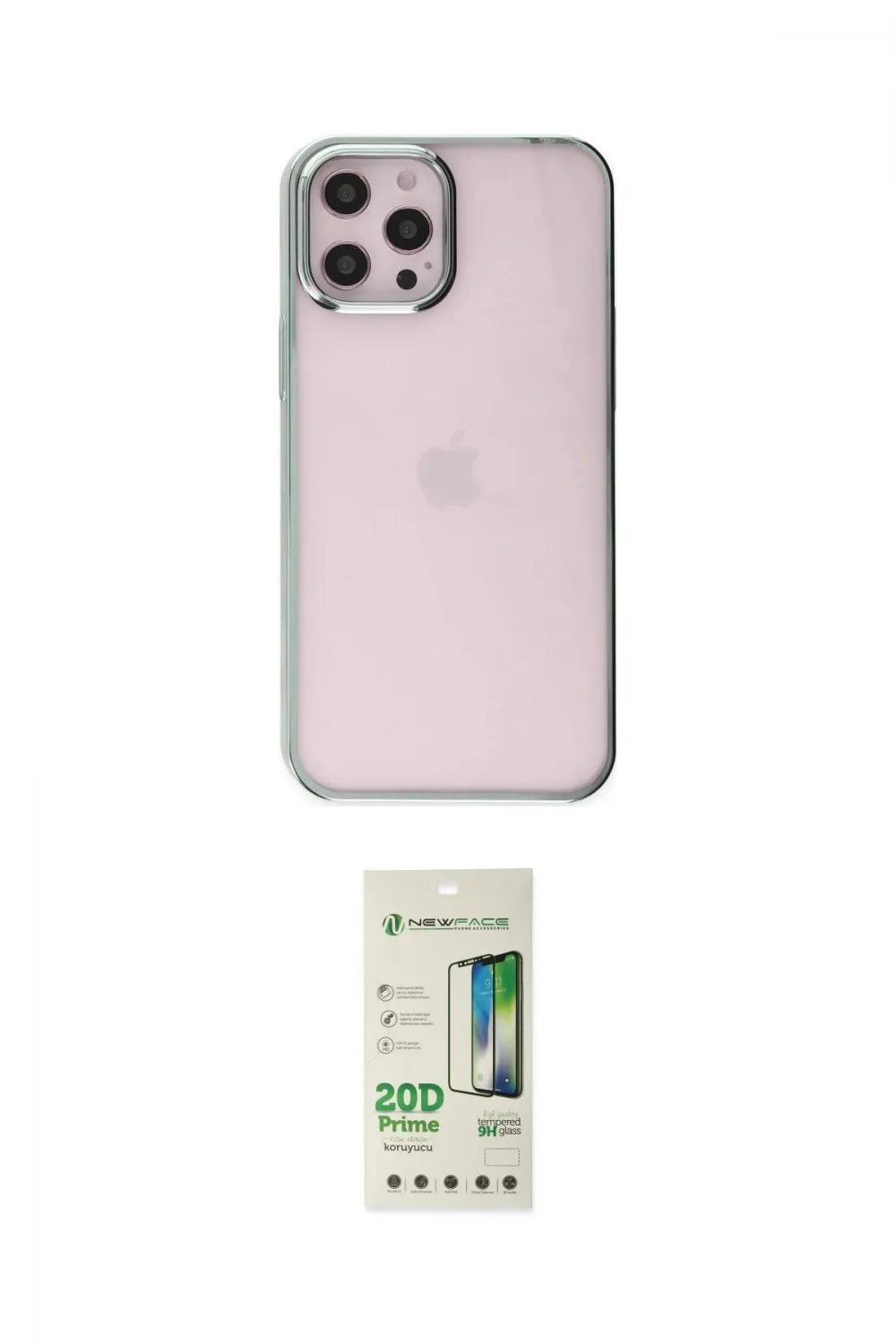 ieg™ iPhone 12 Pro Max Kılıf Doruk Doku Prime - Siyah 20D Premium Cam Ekran Koruyucu