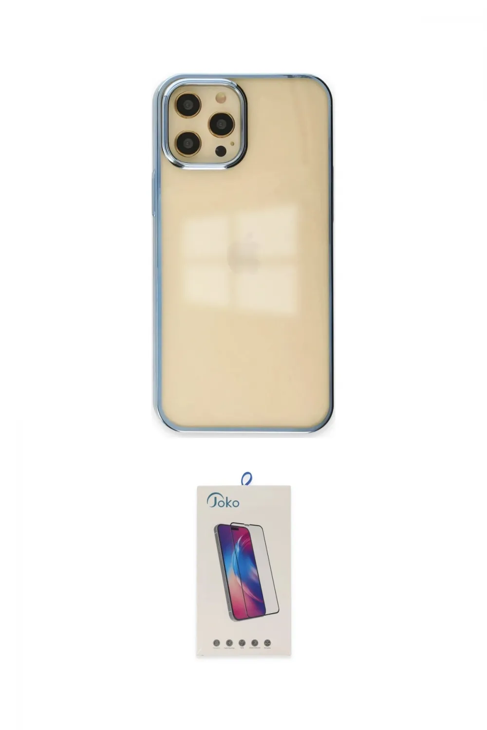 ieg™ iPhone 12 Pro Max Kılıf Doruk Doku Prime - Siyah Joko 5D Cam