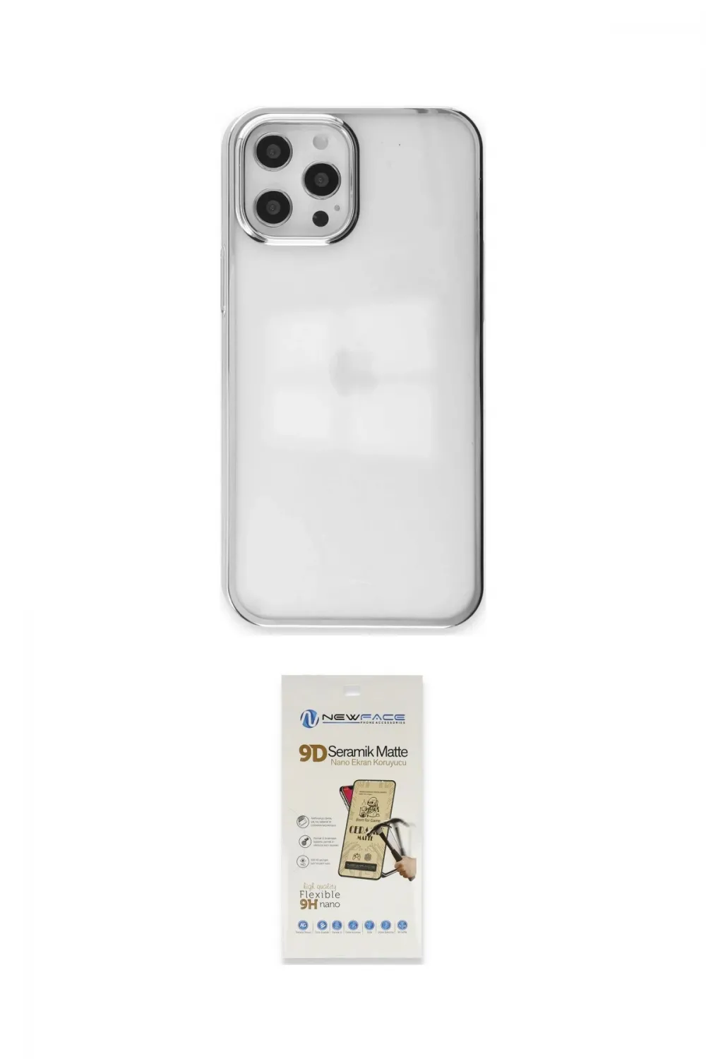 ieg™ iPhone 12 Pro Max Kılıf Doruk Doku Prime - Siyah Mat Seramik Nano Ekran Koruyucu