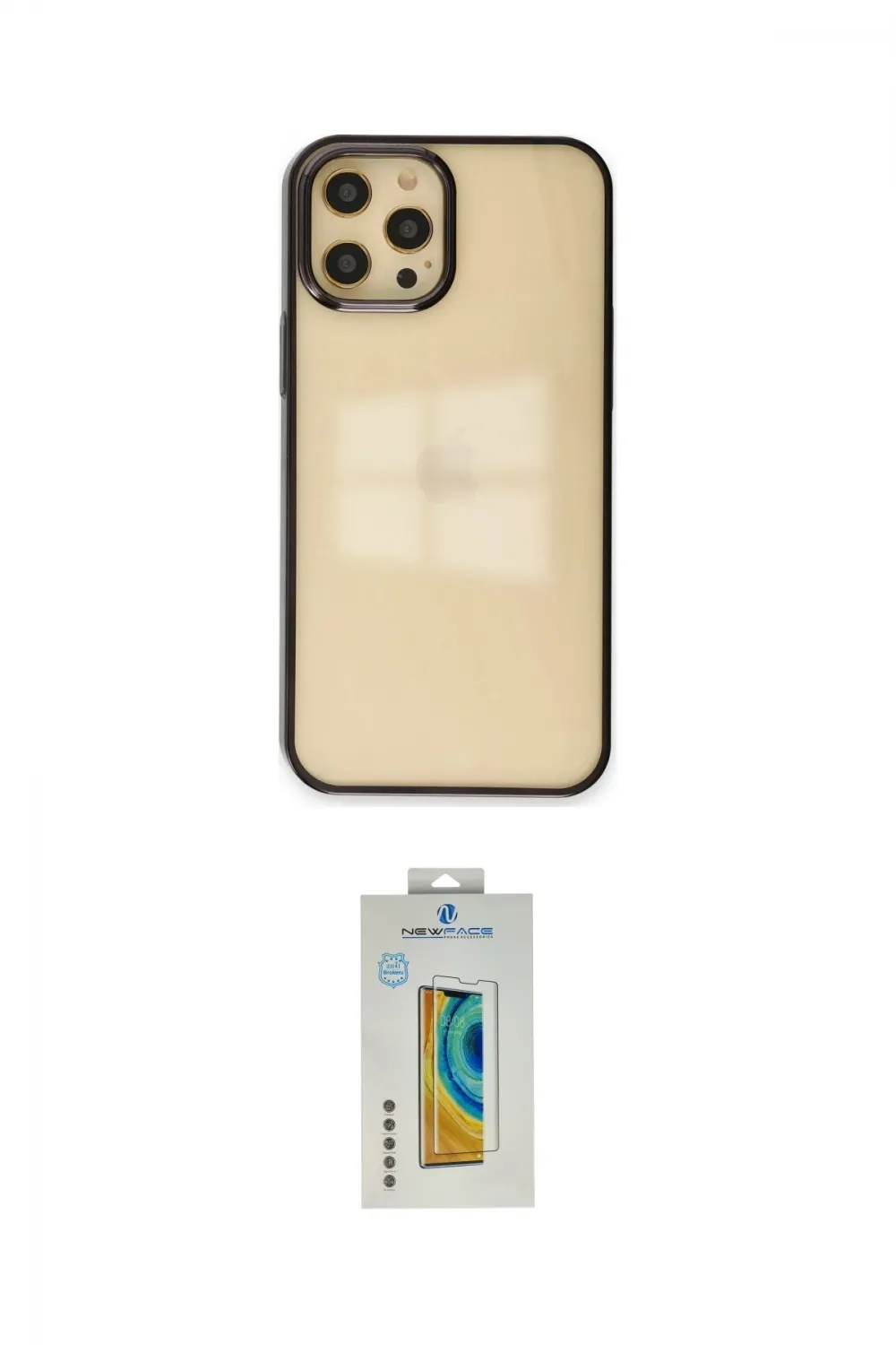 ieg™ iPhone 12 Pro Max Kılıf Doruk Doku Prime - Siyah Polymer Nano Ekran Koruyucu