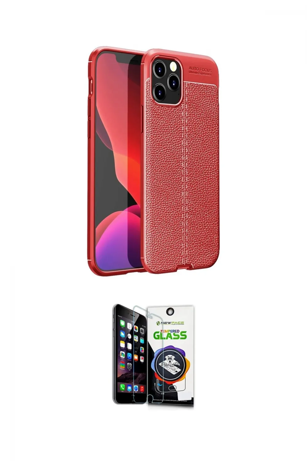 ieg™ iPhone 12 Pro Max Kılıf Doruk Klasik Özel Seri - Şeffaf Temperli Cam Ekran Koruyucu