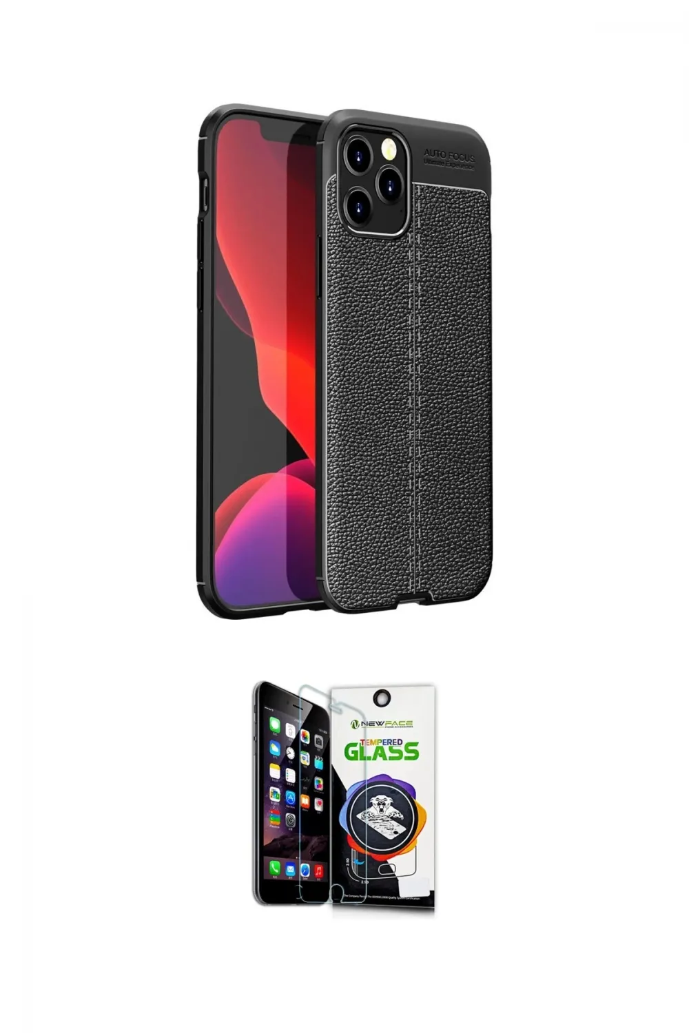 ieg™ iPhone 12 Pro Max Kılıf Doruk Klasik Özel Seri - Şeffaf Temperli Cam Ekran Koruyucu