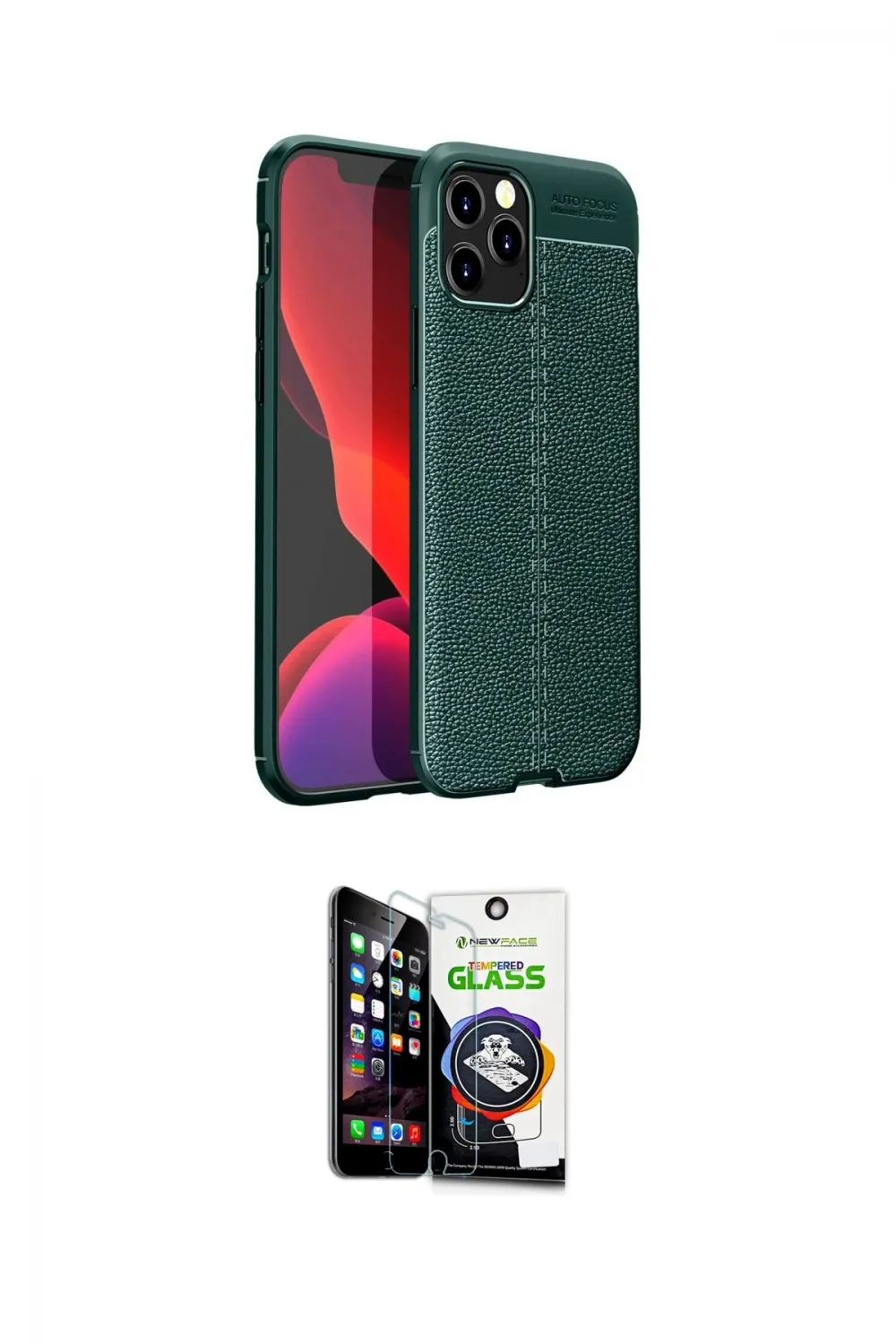 ieg™ iPhone 12 Pro Max Kılıf Doruk Klasik Özel Seri - Şeffaf Temperli Cam Ekran Koruyucu