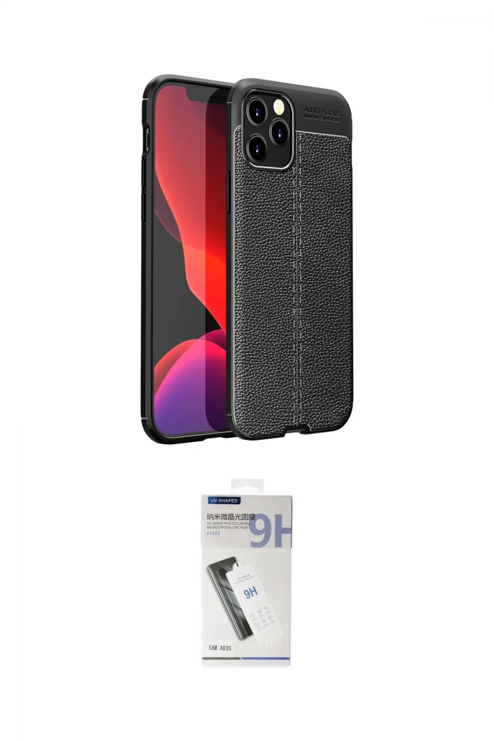 ieg™ iPhone 12 Pro Max Kılıf Doruk Klasik Özel Seri - Şeffaf Uv Polymer Nano Ekran Koruyucu