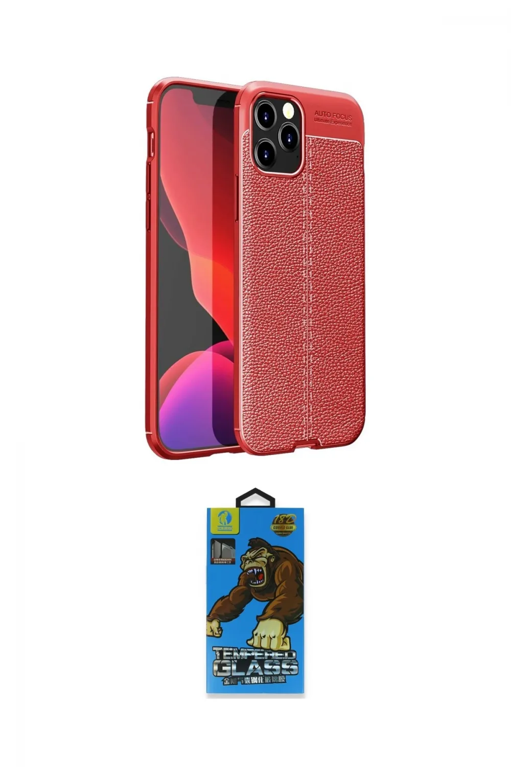 ieg™ iPhone 12 Pro Max Kılıf Doruk Klasik Özel Seri - Siyah 18D Cam Ekran Koruyucu