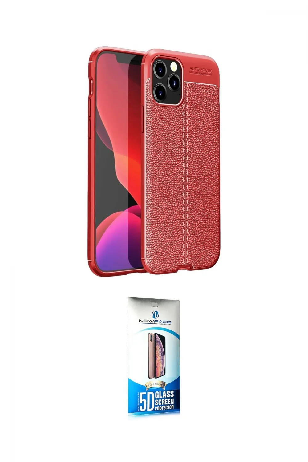 ieg™ iPhone 12 Pro Max Kılıf Doruk Klasik Özel Seri - Siyah 5D Eko Cam Ekran Koruyucu