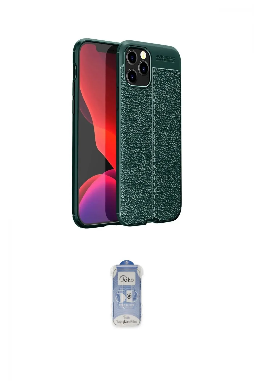 ieg™ iPhone 12 Pro Max Kılıf Doruk Klasik Özel Seri - Siyah Joko Magic 5D Cam