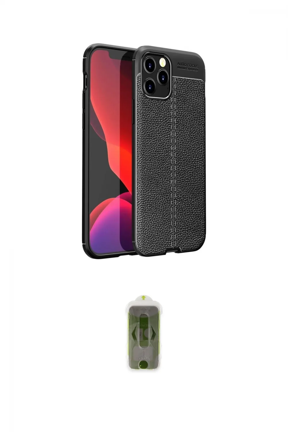 ieg™ iPhone 12 Pro Max Kılıf Doruk Klasik Özel Seri - Siyah Joko Magic 5D Hayalet Cam