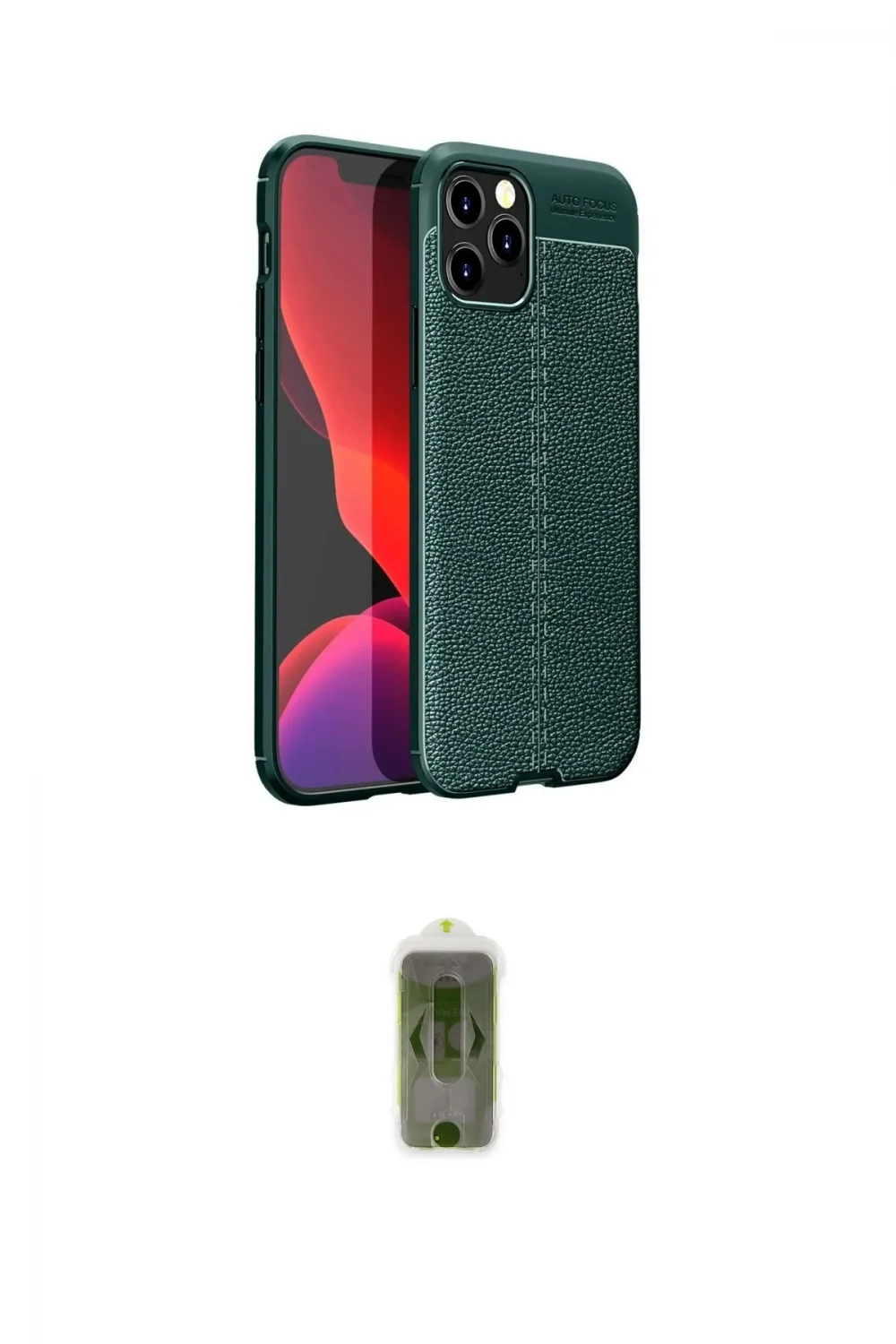ieg™ iPhone 12 Pro Max Kılıf Doruk Klasik Özel Seri - Siyah Joko Magic 5D Hayalet Cam