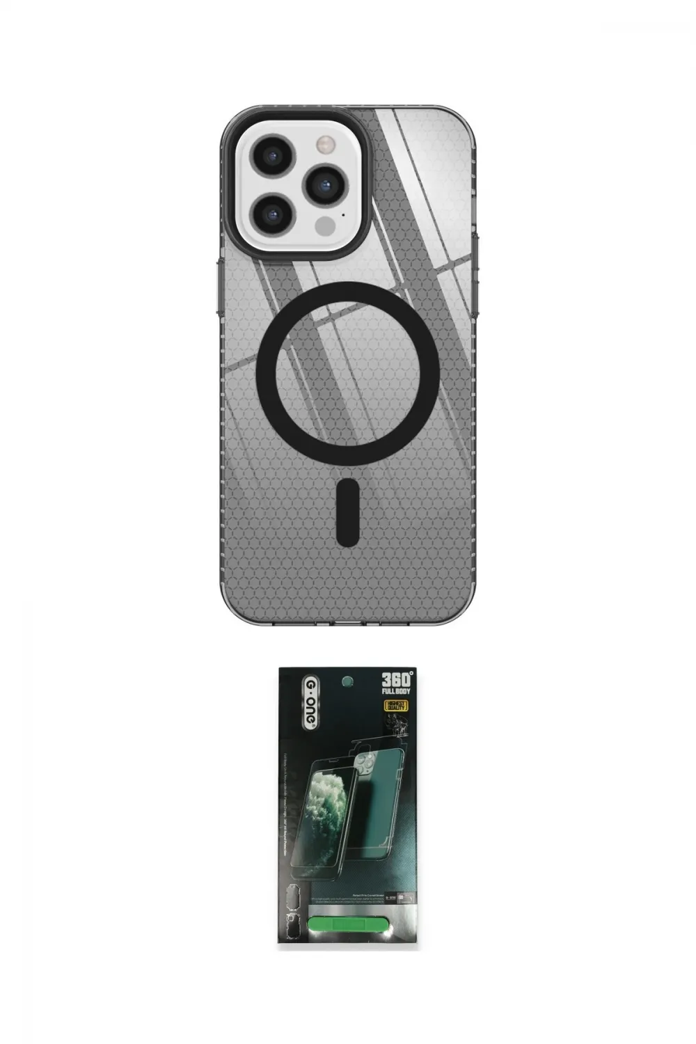 ieg™ iPhone 12 Pro Max Kılıf Doruk Prime - Şeffaf 360 Full Body Arka Koruyucu