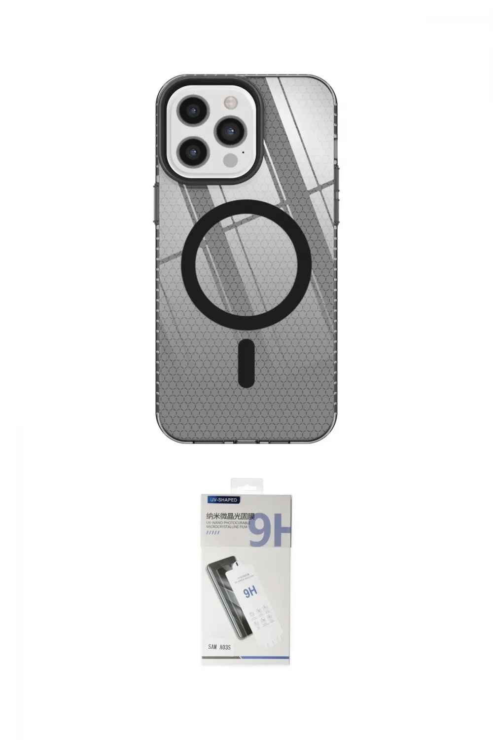 ieg™ iPhone 12 Pro Max Kılıf Doruk Prime - Şeffaf Uv Polymer Nano Ekran Koruyucu