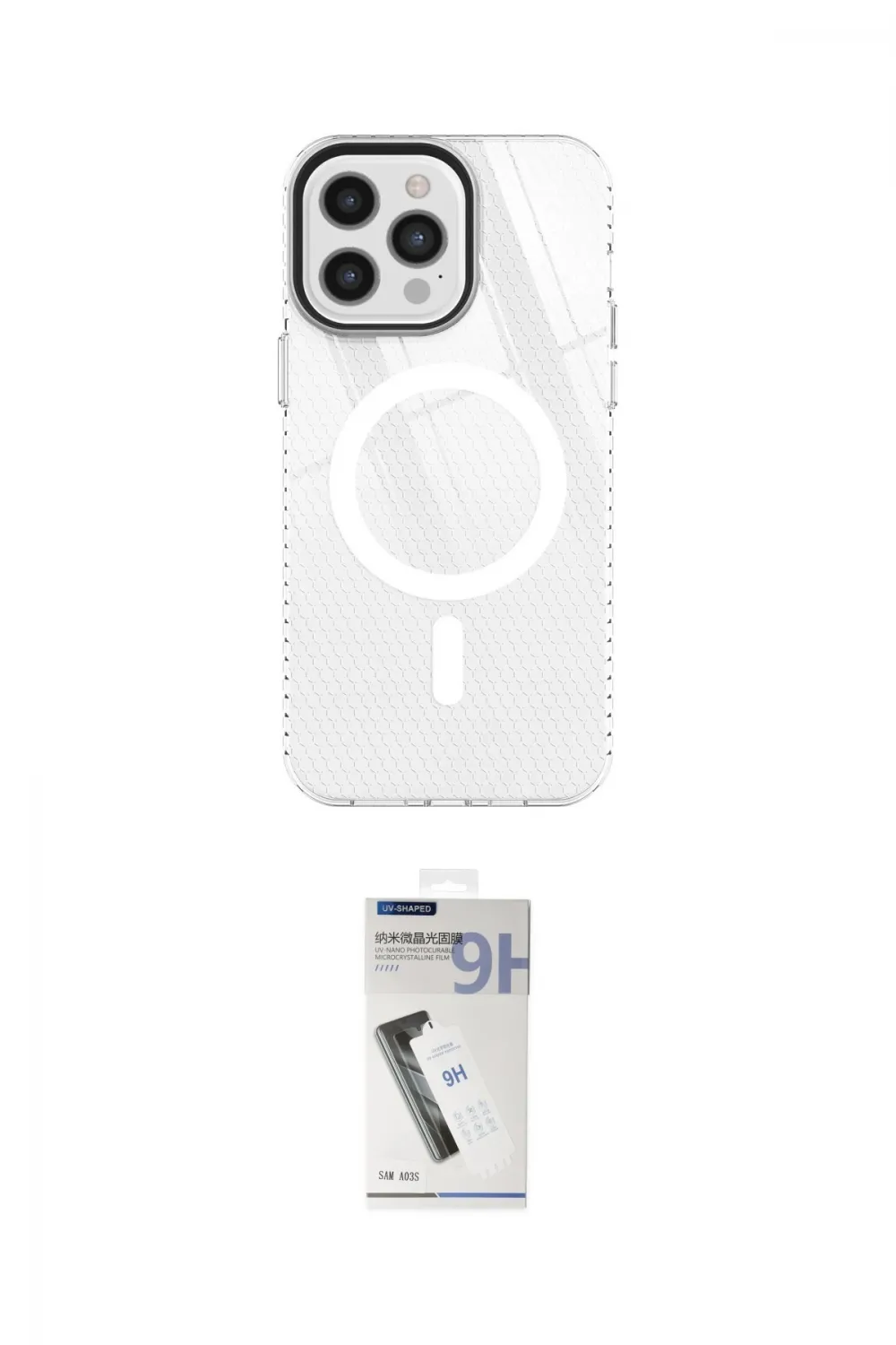 ieg™ iPhone 12 Pro Max Kılıf Doruk Prime - Şeffaf Uv Polymer Nano Ekran Koruyucu