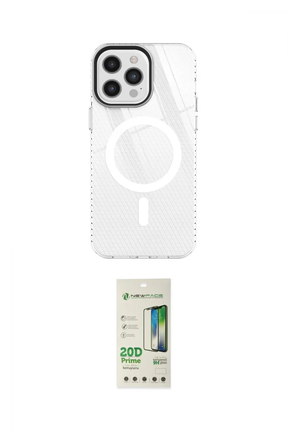 ieg™ iPhone 12 Pro Max Kılıf Doruk Prime - Siyah 20D Premium Cam Ekran Koruyucu