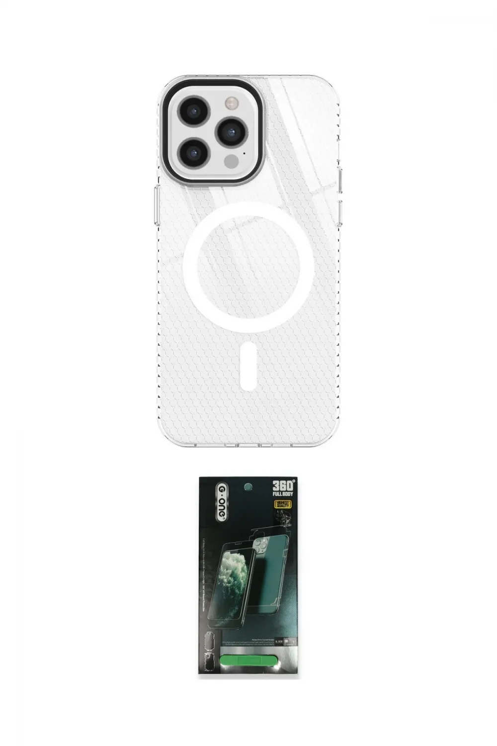 ieg™ iPhone 12 Pro Max Kılıf Doruk Prime - Siyah 360 Mat Full Body Arka Koruyucu