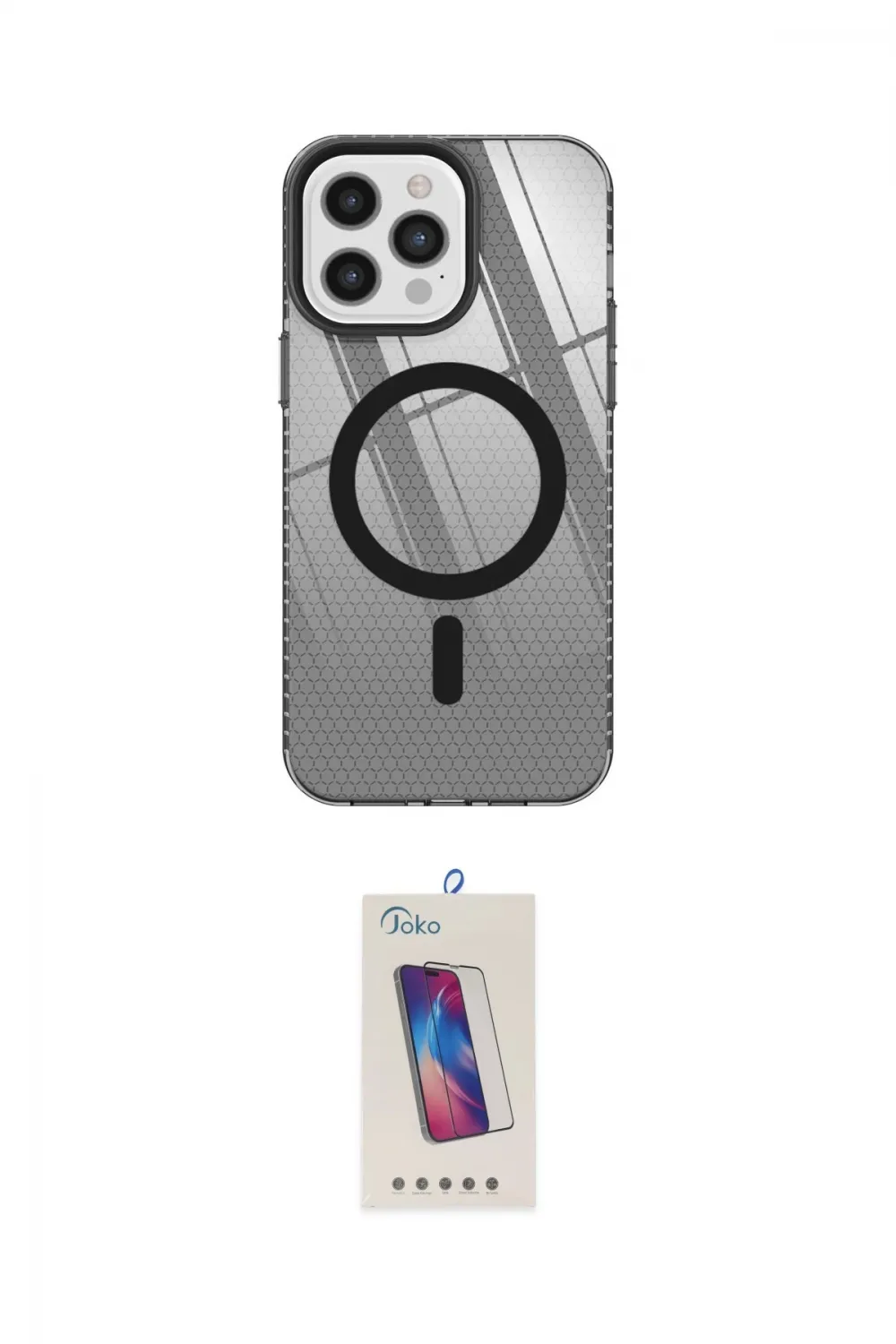 ieg™ iPhone 12 Pro Max Kılıf Doruk Prime - Siyah Joko 5D Cam