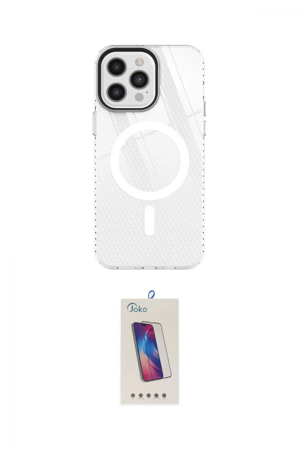 ieg™ iPhone 12 Pro Max Kılıf Doruk Prime - Siyah Joko 5D Cam