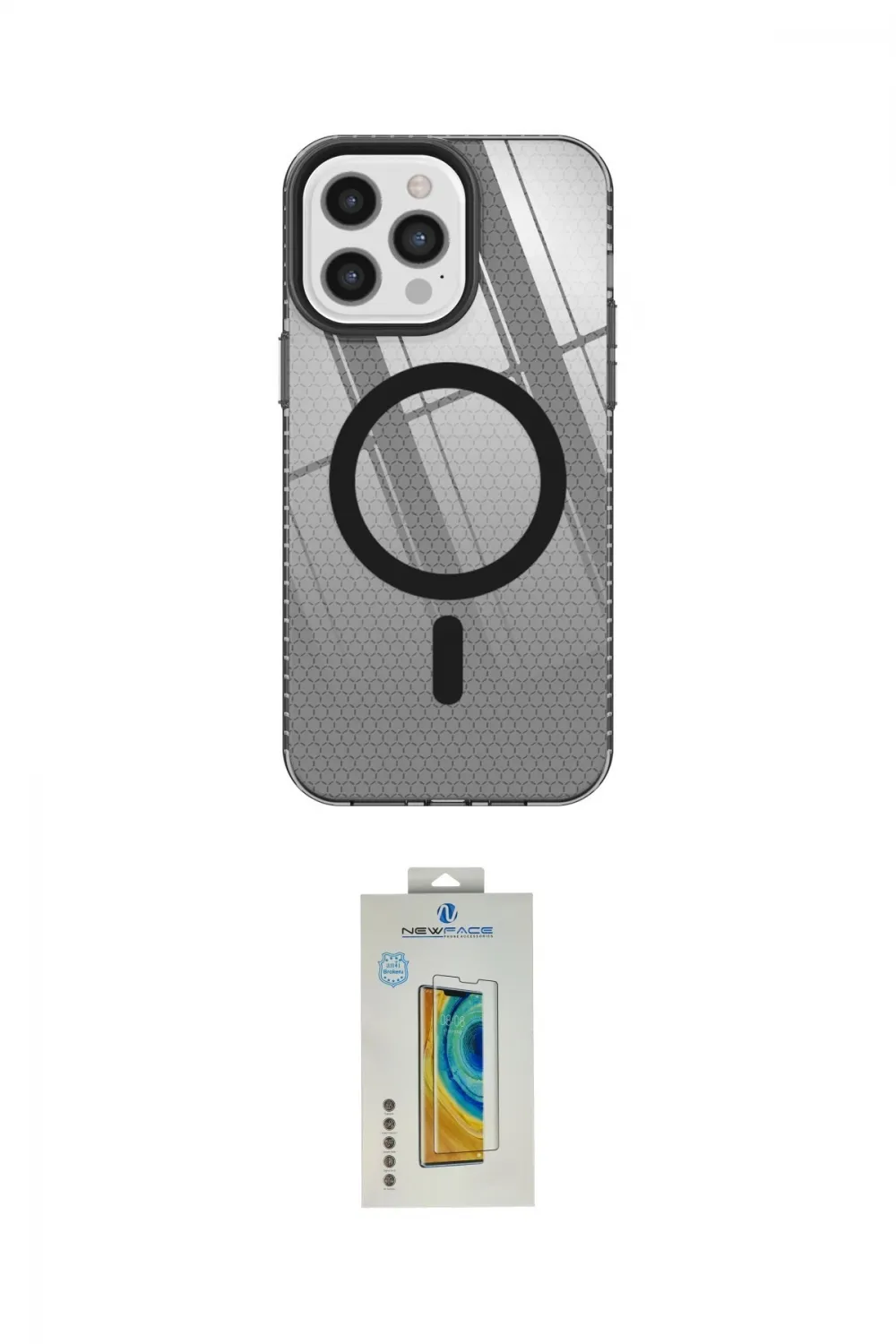 ieg™ iPhone 12 Pro Max Kılıf Doruk Prime - Siyah Polymer Nano Ekran Koruyucu