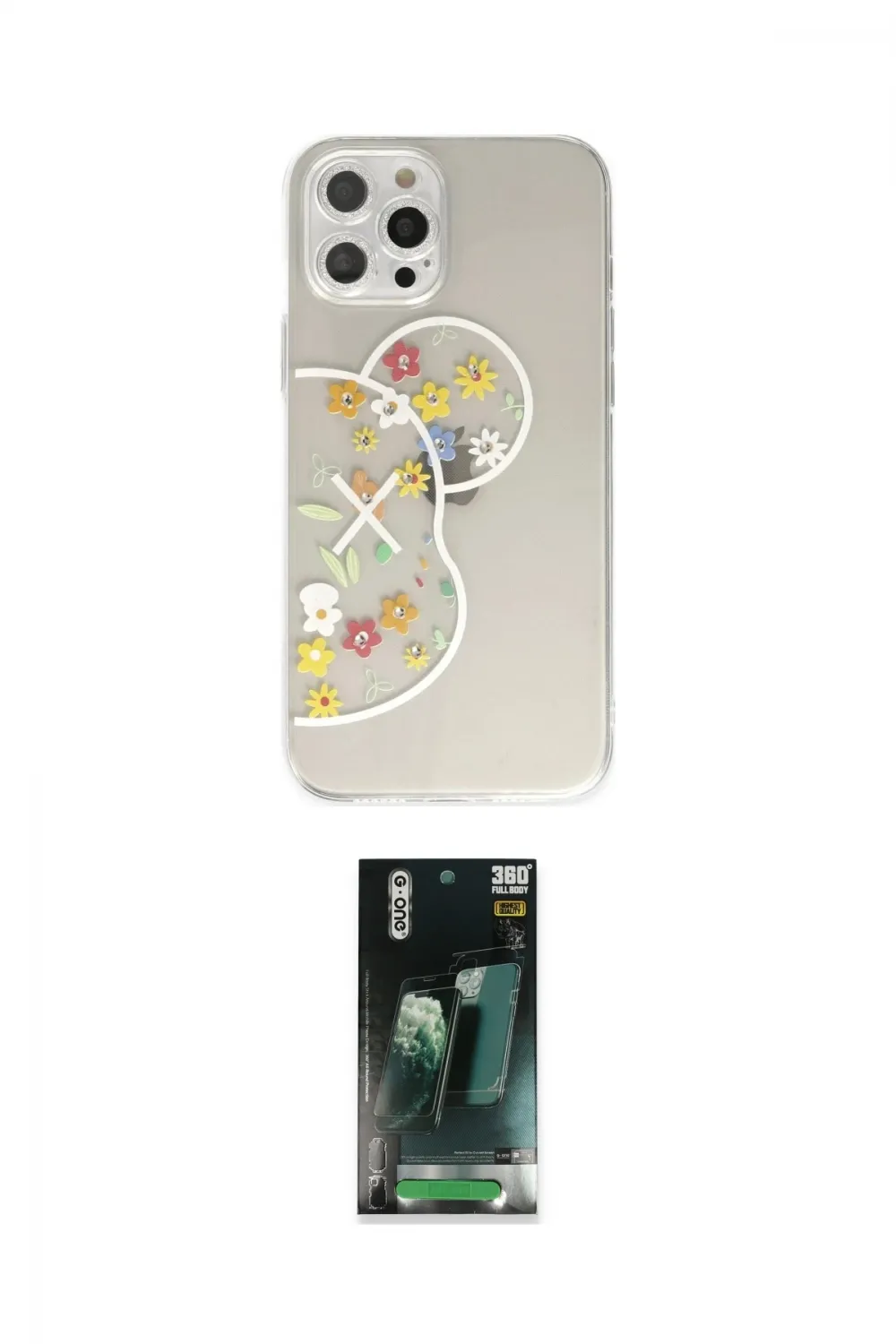 ieg™ iPhone 12 Pro Max Kılıf Eksen Asil Prime - Şeffaf 360 Full Body Arka Koruyucu