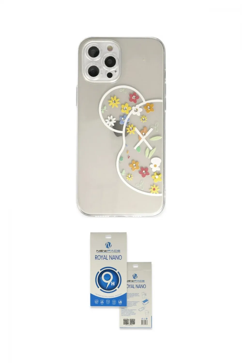 ieg™ iPhone 12 Pro Max Kılıf Eksen Asil Prime - Şeffaf Royal Nano Ekran Koruyucu