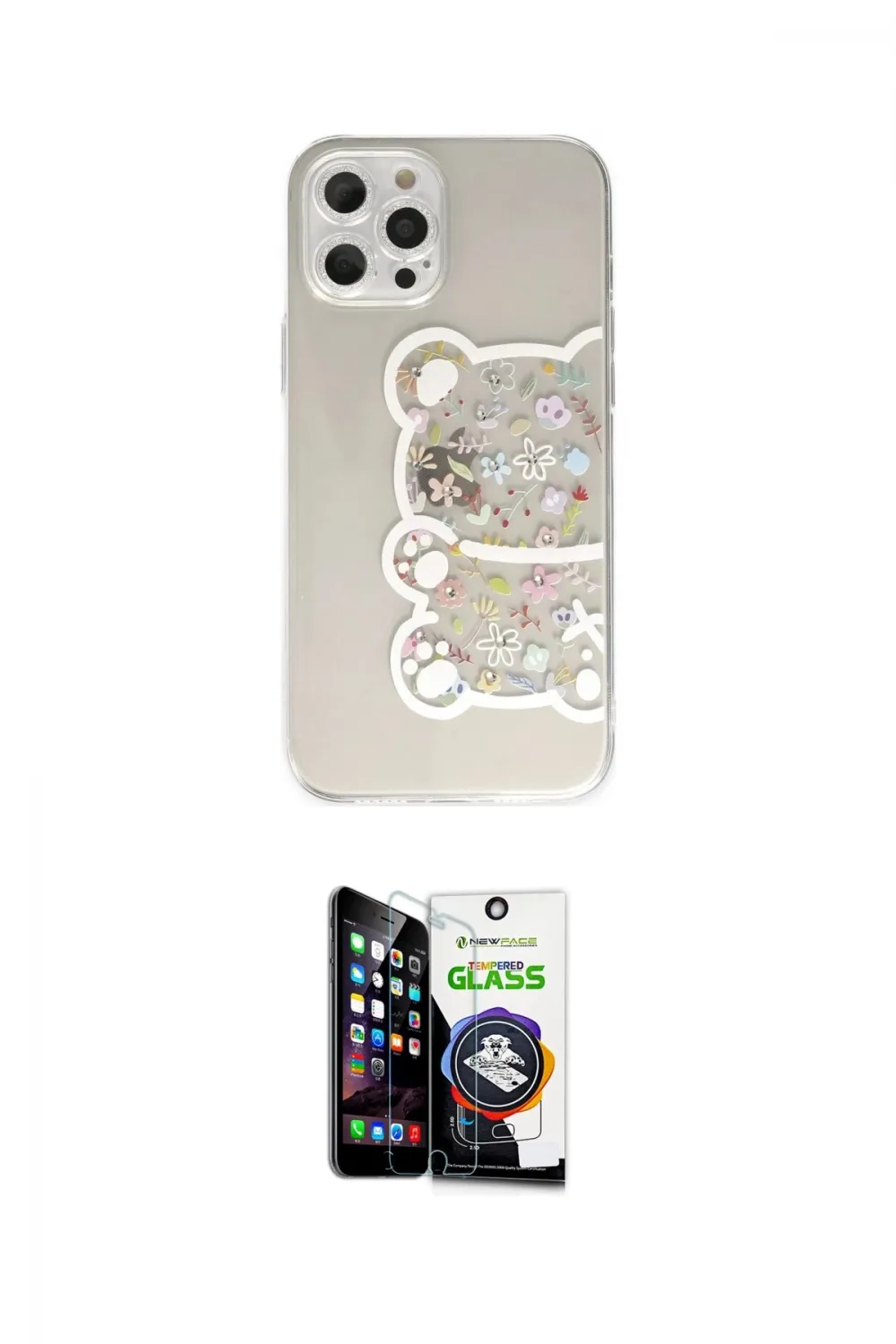ieg™ iPhone 12 Pro Max Kılıf Eksen Asil Prime - Şeffaf Temperli Cam Ekran Koruyucu