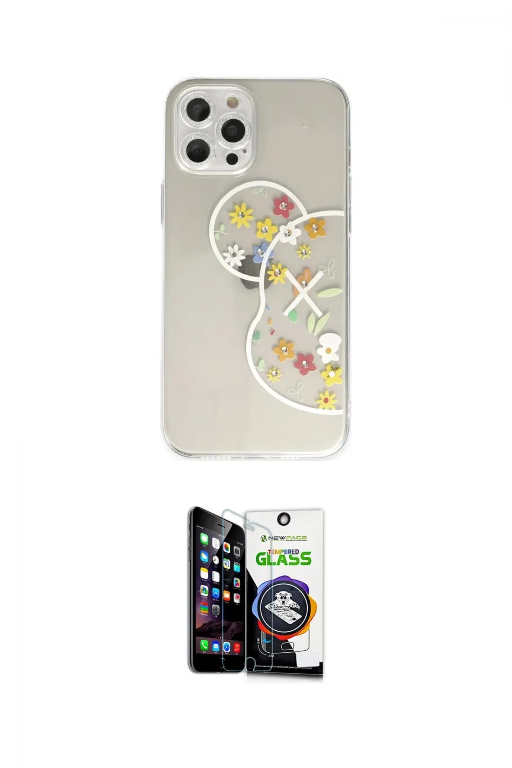 ieg™ iPhone 12 Pro Max Kılıf Eksen Asil Prime - Şeffaf Temperli Cam Ekran Koruyucu
