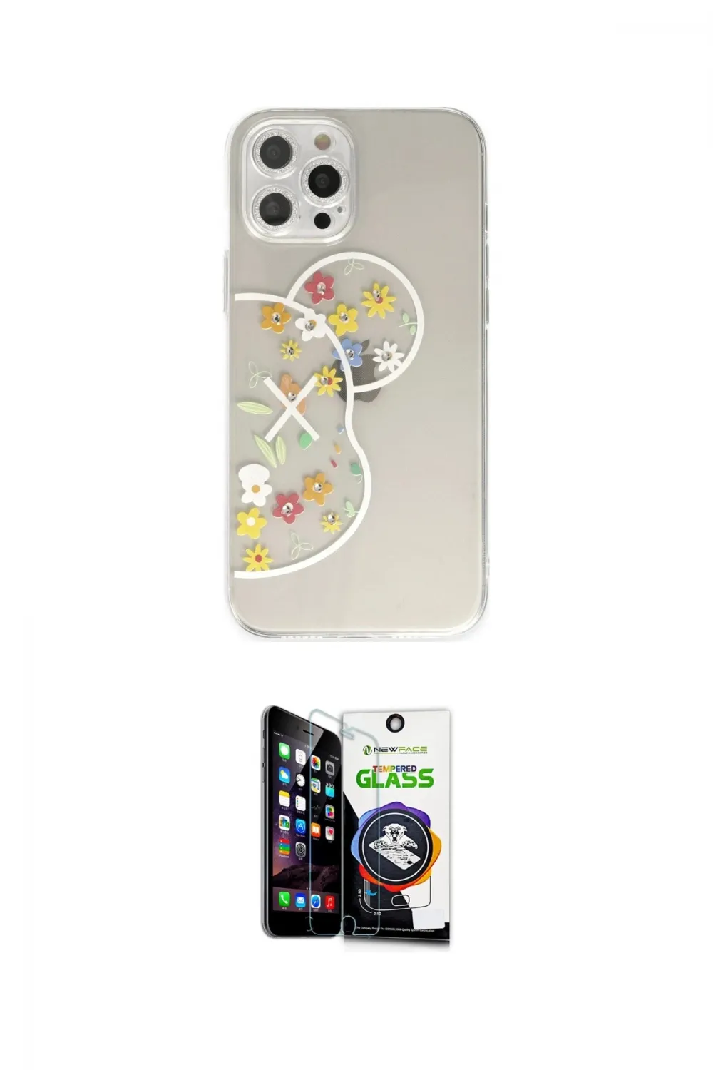 ieg™ iPhone 12 Pro Max Kılıf Eksen Asil Prime - Şeffaf Temperli Cam Ekran Koruyucu