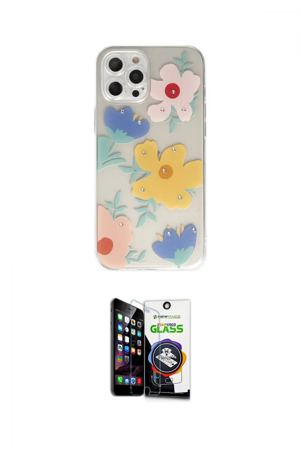 ieg™ iPhone 12 Pro Max Kılıf Eksen Asil Prime - Şeffaf Temperli Cam Ekran Koruyucu