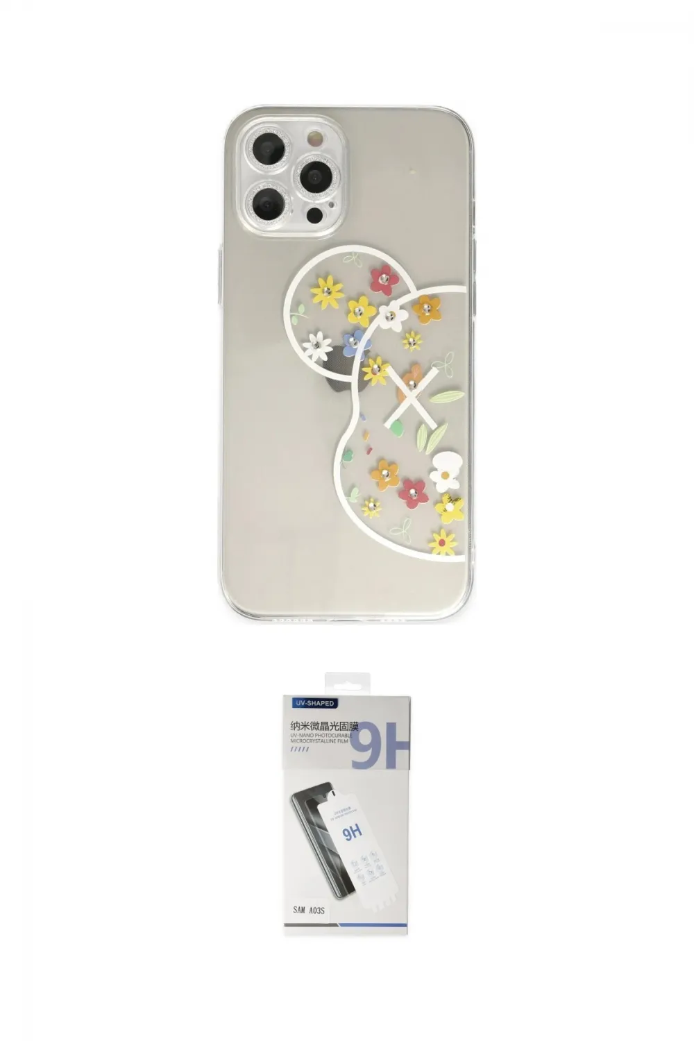ieg™ iPhone 12 Pro Max Kılıf Eksen Asil Prime - Şeffaf Uv Polymer Nano Ekran Koruyucu