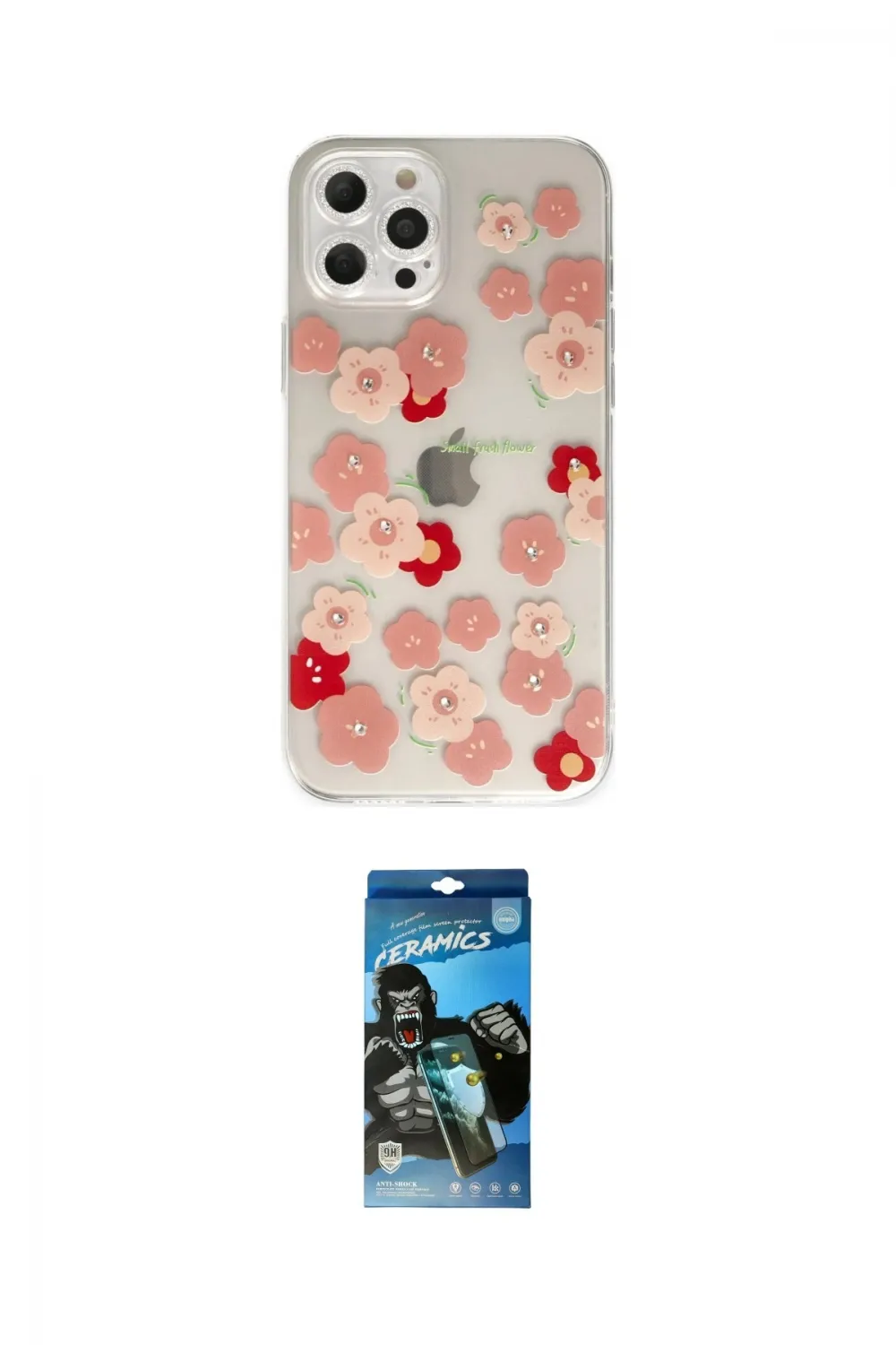 ieg™ iPhone 12 Pro Max Kılıf Eksen Asil Prime - Siyah 34D Izgaralı Cam