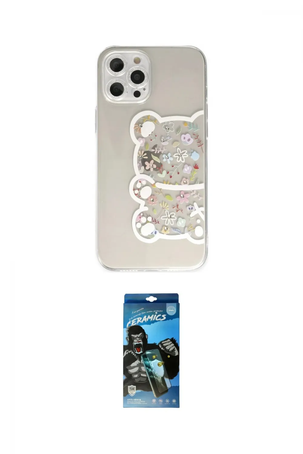 ieg™ iPhone 12 Pro Max Kılıf Eksen Asil Prime - Siyah 34D Izgaralı Cam