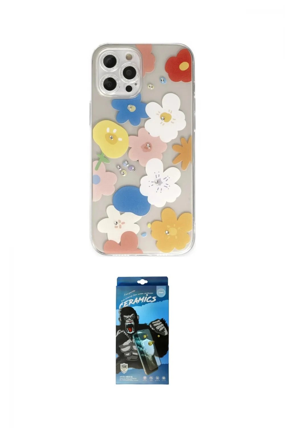ieg™ iPhone 12 Pro Max Kılıf Eksen Asil Prime - Siyah 34D Izgaralı Cam