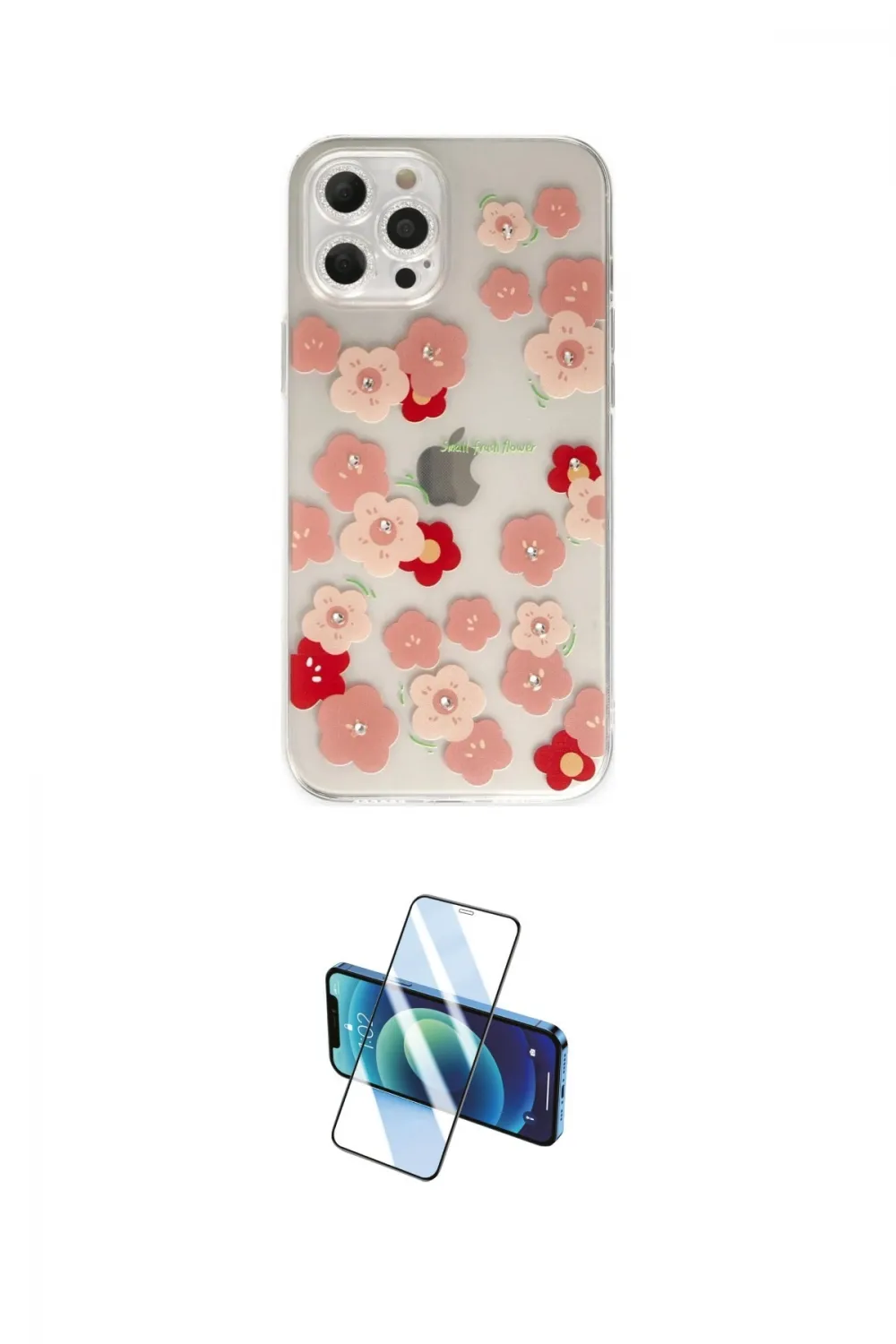 ieg™ iPhone 12 Pro Max Kılıf Eksen Asil Prime - Siyah 3D Antistatik Seramik Nano Ekran Koruyucu