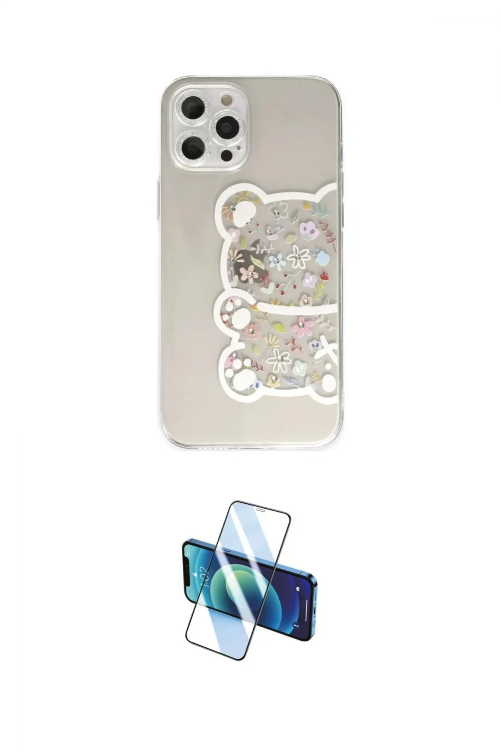 ieg™ iPhone 12 Pro Max Kılıf Eksen Asil Prime - Siyah 3D Antistatik Seramik Nano Ekran Koruyucu