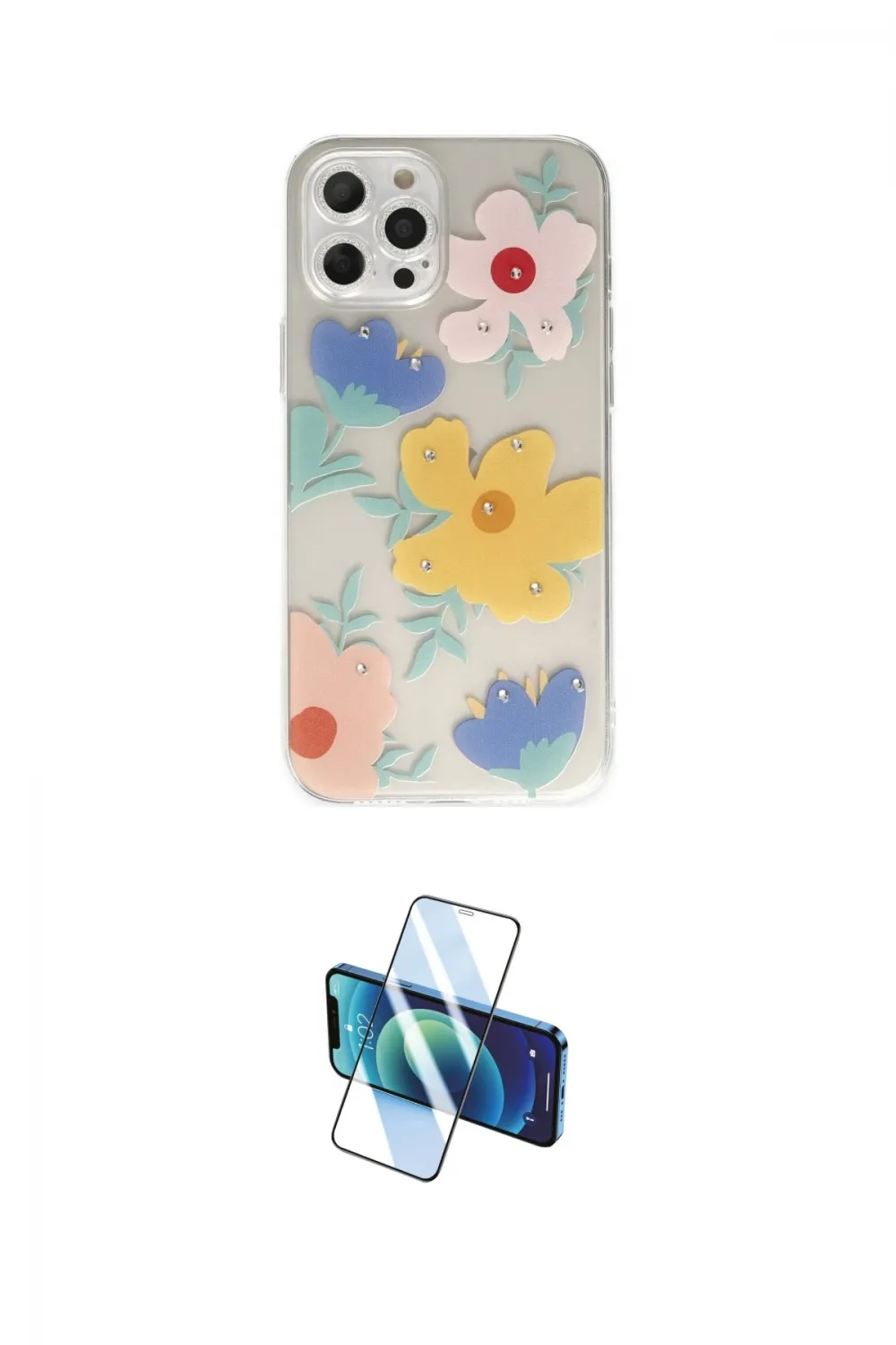 ieg™ iPhone 12 Pro Max Kılıf Eksen Asil Prime - Siyah 3D Antistatik Seramik Nano Ekran Koruyucu