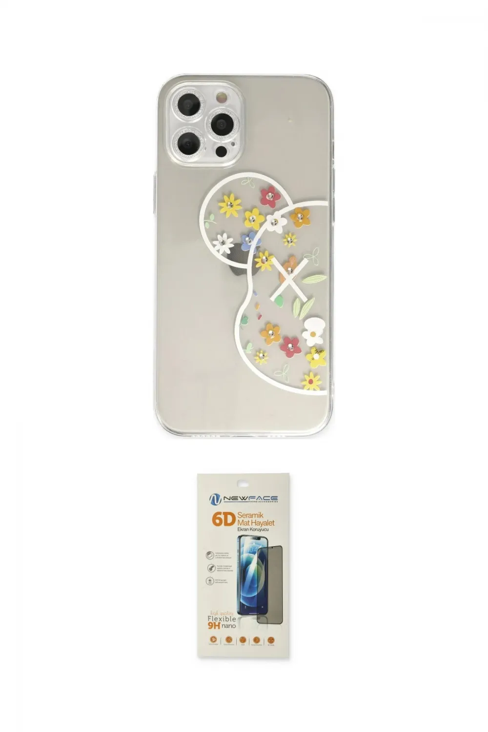 ieg™ iPhone 12 Pro Max Kılıf Eksen Asil Prime - Siyah 6D Mat Seramik Hayalet Nano Ekran Koruyucu