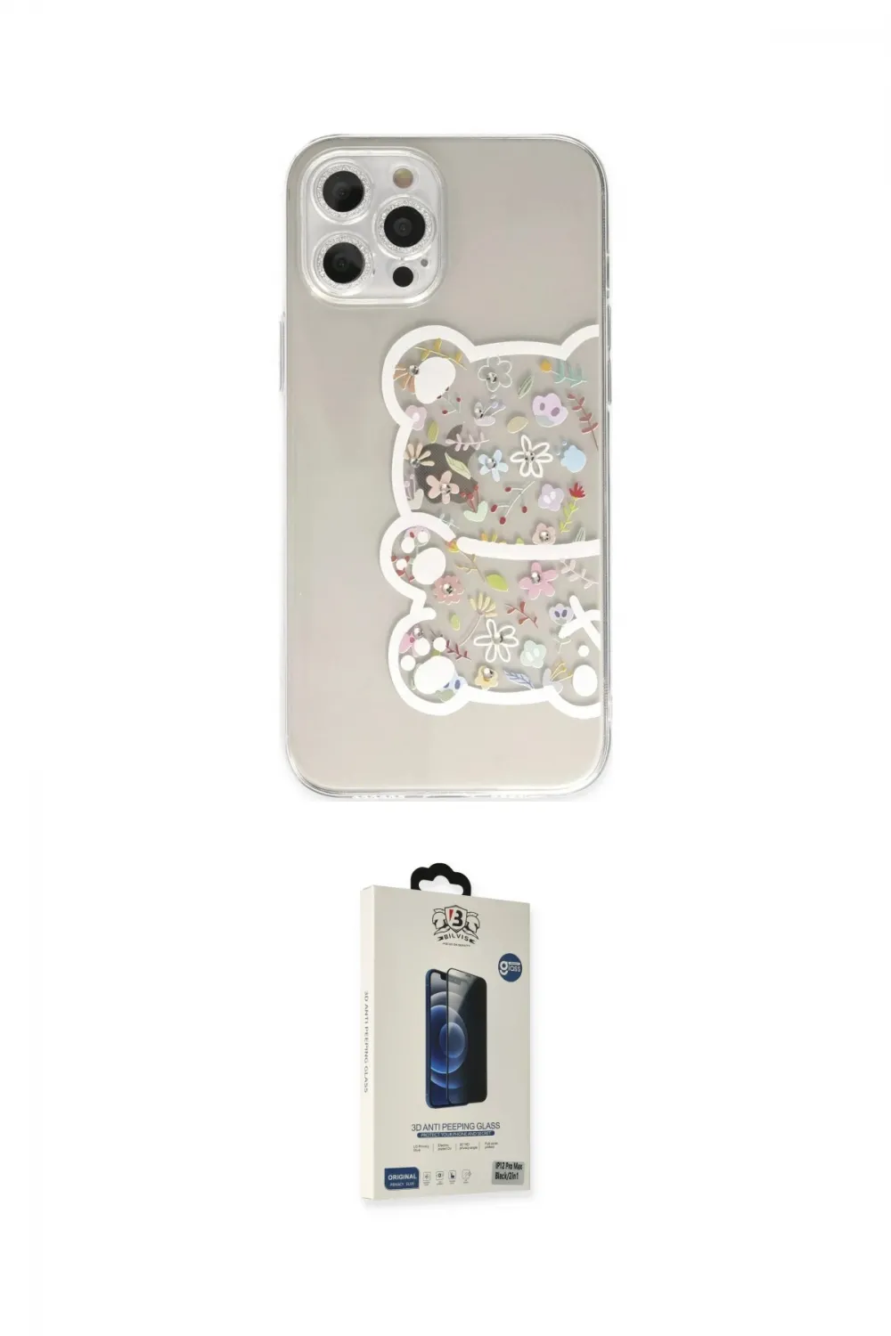 ieg™ iPhone 12 Pro Max Kılıf Eksen Asil Prime - Siyah Bilvis Hayalet Cam Ekran Koruyucu