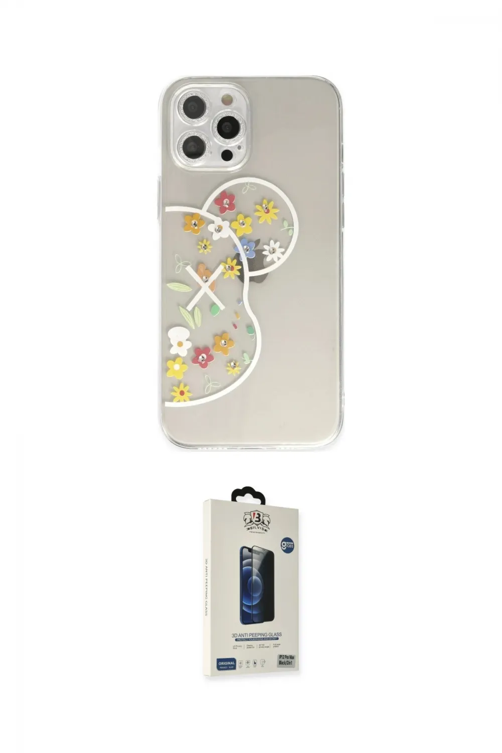 ieg™ iPhone 12 Pro Max Kılıf Eksen Asil Prime - Siyah Bilvis Hayalet Cam Ekran Koruyucu