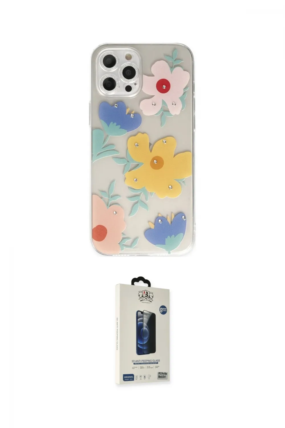 ieg™ iPhone 12 Pro Max Kılıf Eksen Asil Prime - Siyah Bilvis Hayalet Cam Ekran Koruyucu