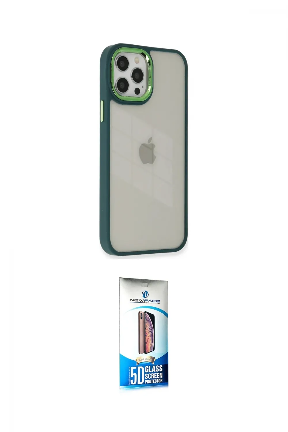 ieg™ iPhone 12 Pro Max Kılıf Eksen Doku Prime - Siyah 5D Eko Cam Ekran Koruyucu