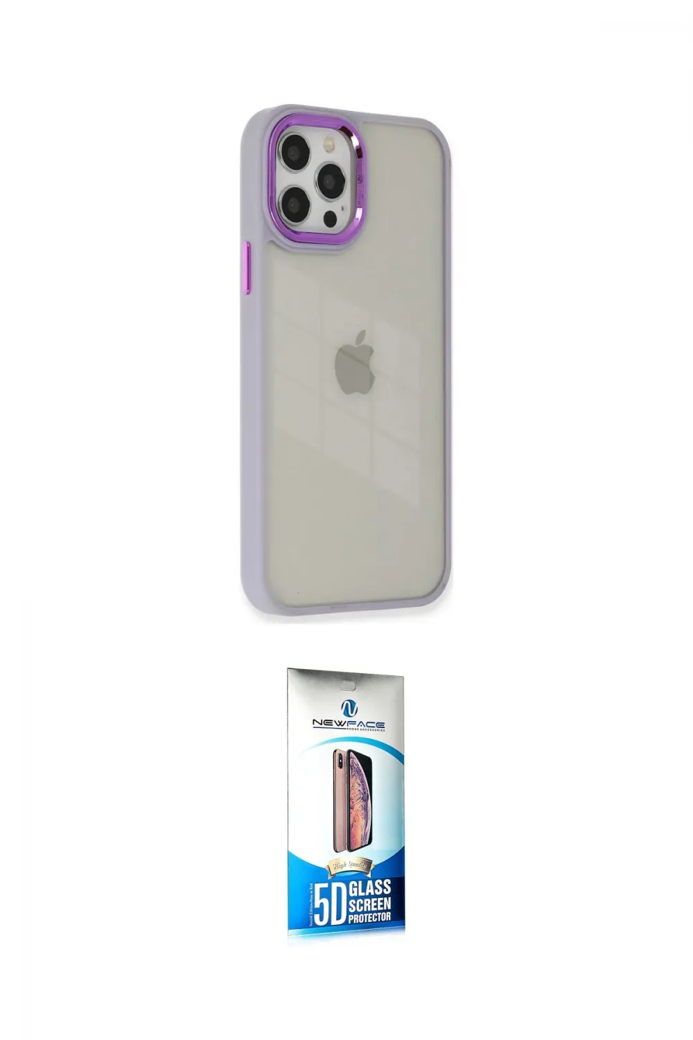 ieg™ iPhone 12 Pro Max Kılıf Eksen Doku Prime - Siyah 5D Eko Cam Ekran Koruyucu