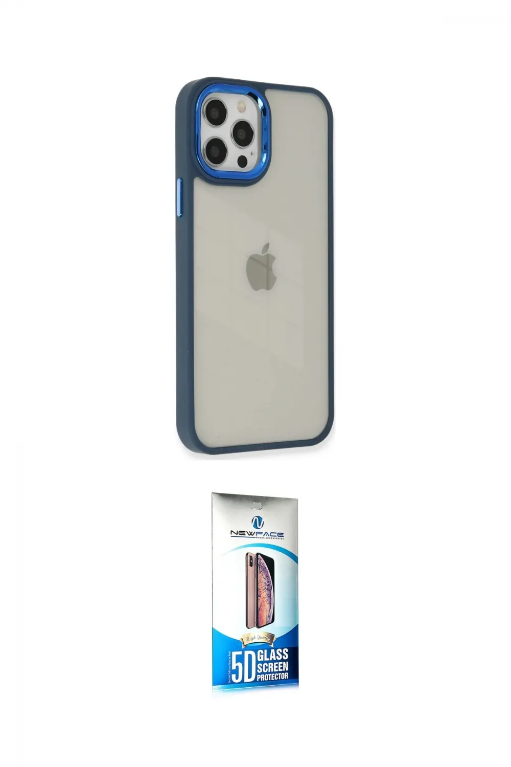 ieg™ iPhone 12 Pro Max Kılıf Eksen Doku Prime - Siyah 5D Eko Cam Ekran Koruyucu