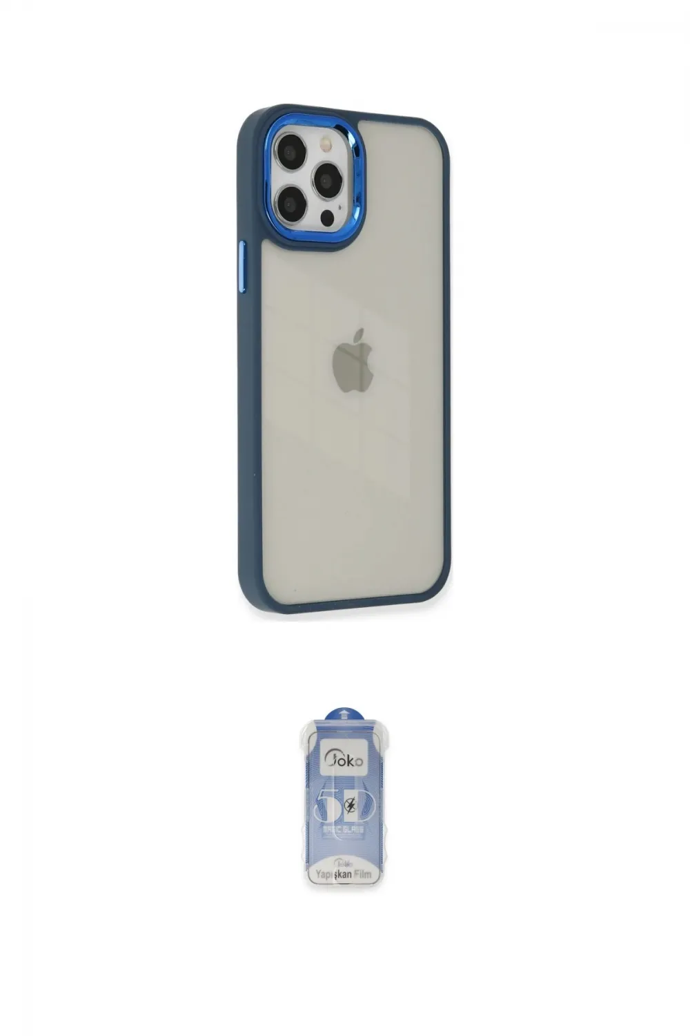 ieg™ iPhone 12 Pro Max Kılıf Eksen Doku Prime - Siyah Joko Magic 5D Cam