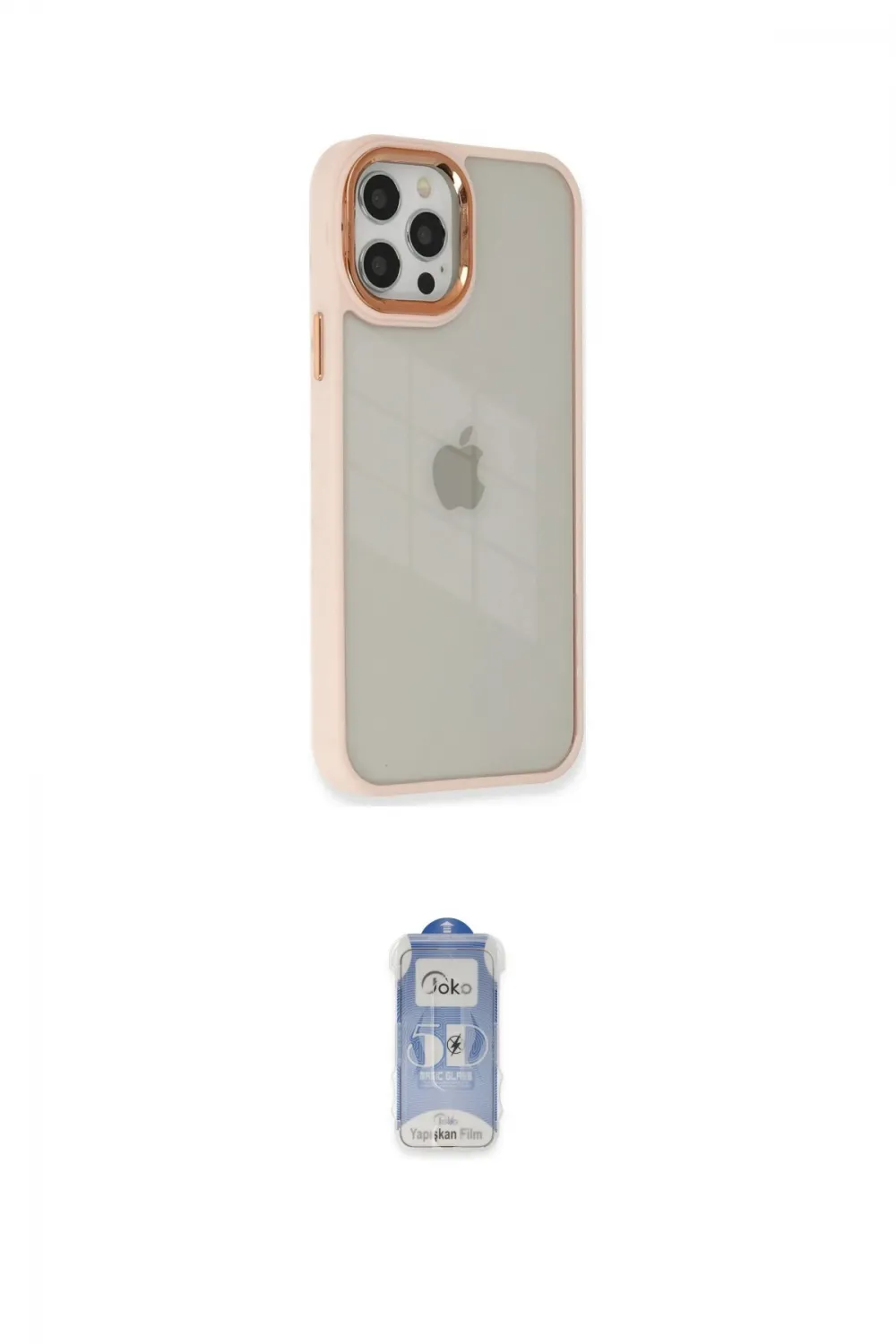 ieg™ iPhone 12 Pro Max Kılıf Eksen Doku Prime - Siyah Joko Magic 5D Cam