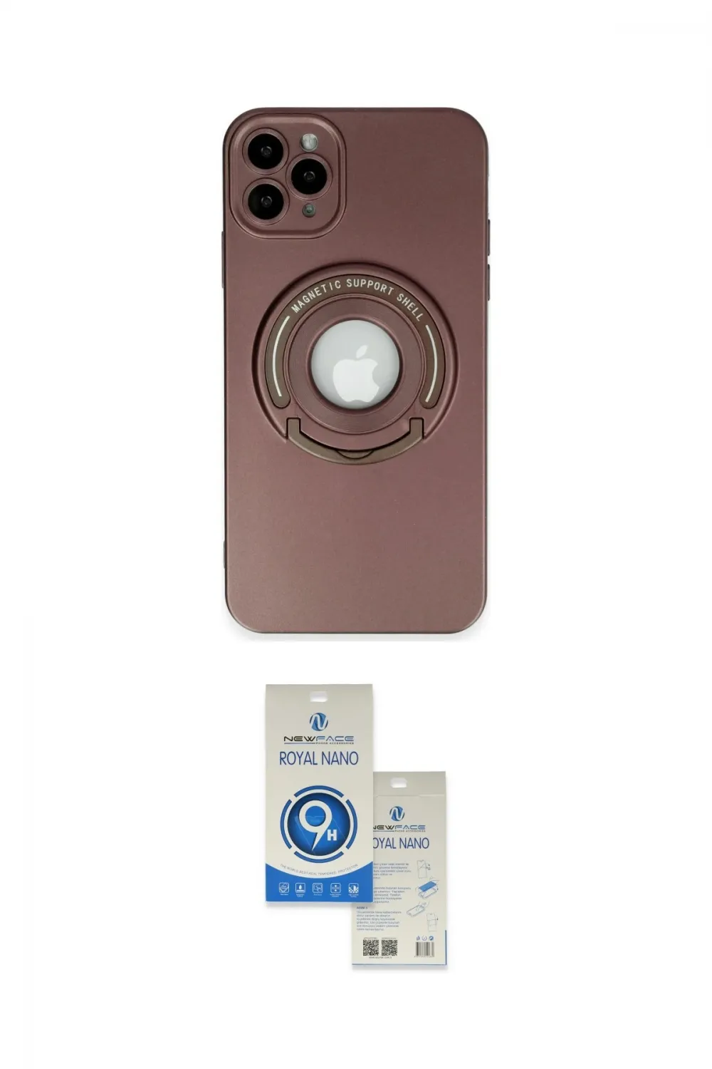 ieg™ iPhone 12 Pro Max Kılıf Eksen Klasik Prime - Şeffaf Royal Nano Ekran Koruyucu