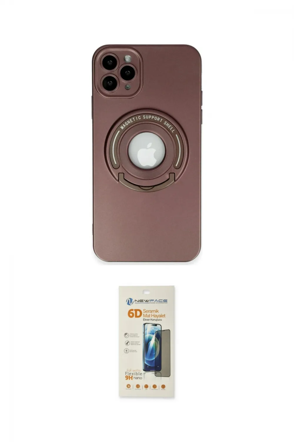 ieg™ iPhone 12 Pro Max Kılıf Eksen Klasik Prime - Siyah 6D Mat Seramik Hayalet Nano Ekran Koruyucu