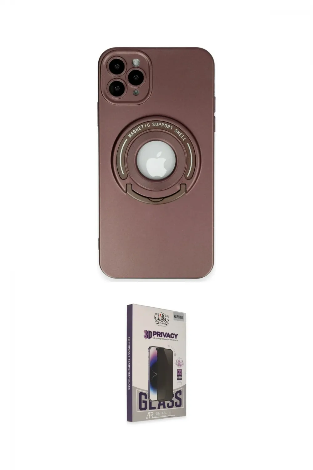 ieg™ iPhone 12 Pro Max Kılıf Eksen Klasik Prime - Siyah Bilvis Hayalet Cam Ekran Koruyucu