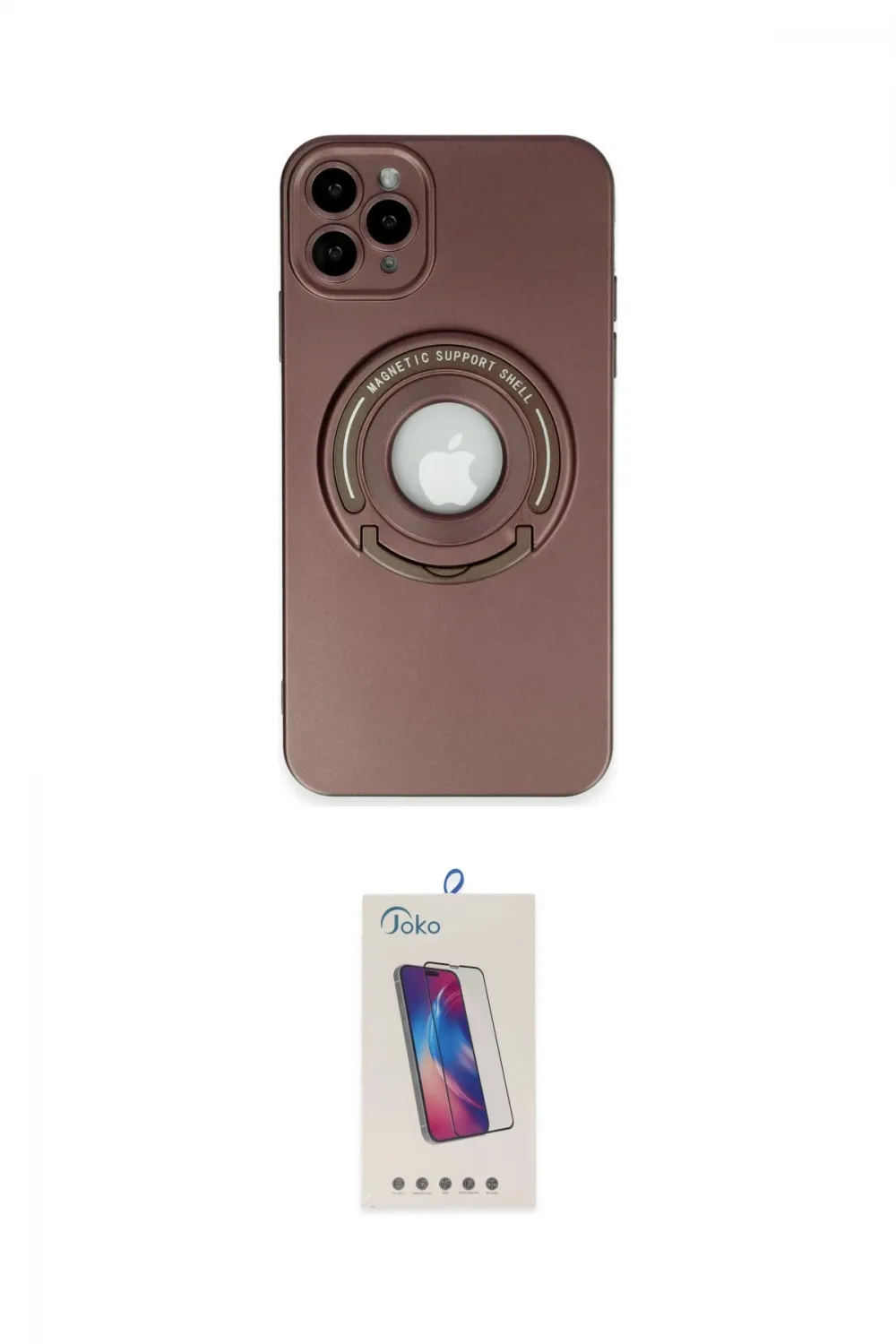ieg™ iPhone 12 Pro Max Kılıf Eksen Klasik Prime - Siyah Joko 5D Cam