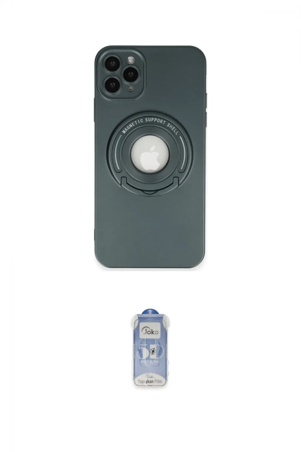 ieg™ iPhone 12 Pro Max Kılıf Eksen Klasik Prime - Siyah Joko Magic 5D Cam