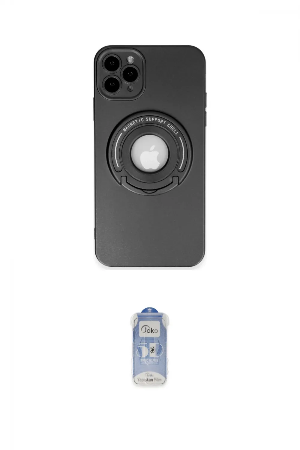 ieg™ iPhone 12 Pro Max Kılıf Eksen Klasik Prime - Siyah Joko Magic 5D Cam