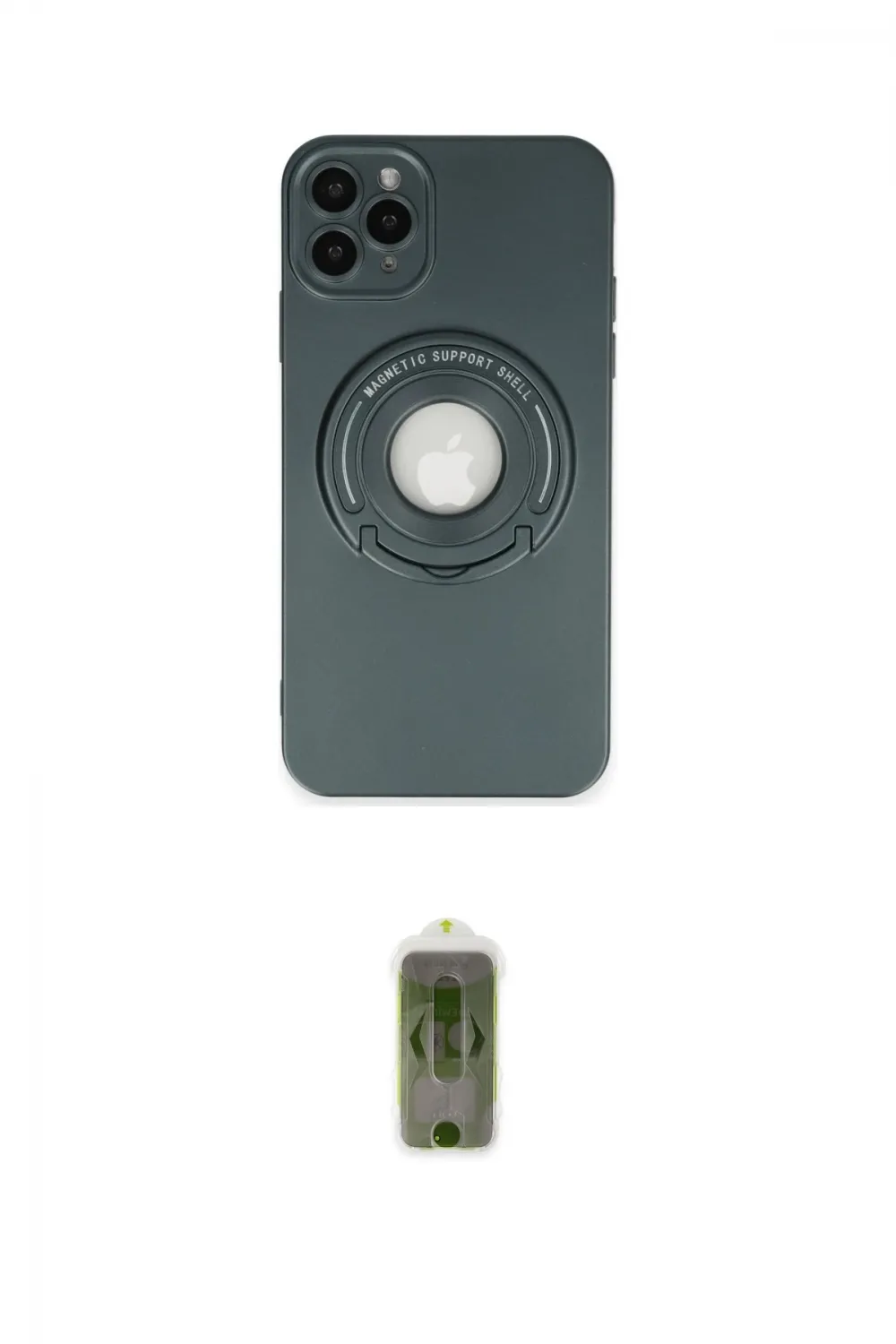 ieg™ iPhone 12 Pro Max Kılıf Eksen Klasik Prime - Siyah Joko Magic 5D Hayalet Cam